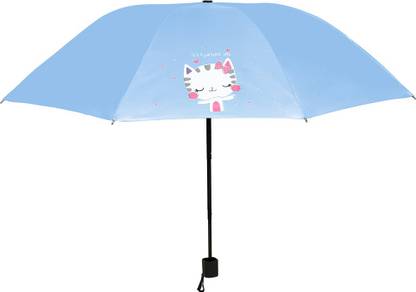 ToniQ Blue Pretty Kitty Cat Printed Every day Umbrella