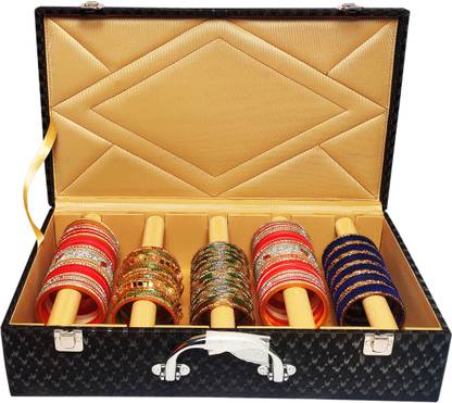 ADEENA Premium Quality 5 Rod Bangle Box,With Handel & 2 Lock,(Capacity More Than 500+ Bangle's)Vanity Box. Bangle Box,Vanity Box,Capacity More Than 500+ Bangle's. Vanity Box