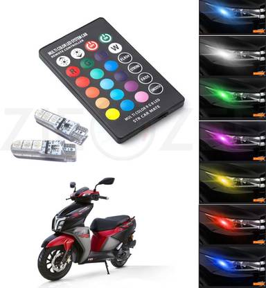 Zieozed ZDRMTBL58 - T10 RGB COB Colorful Flash Remote Control Indicator Light Bulb Remote Control Car With Light Strobe Light Atmosphere Light Indicator Light Car, Motorbike, Van, Truck LED for TVS (12 V, 1.56 W)