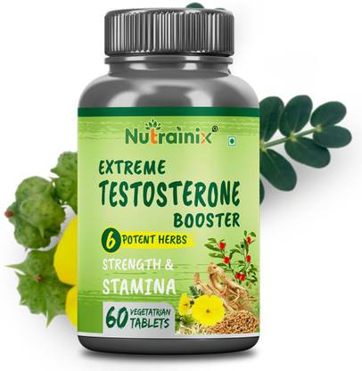 Nutrainix Extreme Testosterone Booster | Boost Strength, Stamina - 60 Vegan Tablets