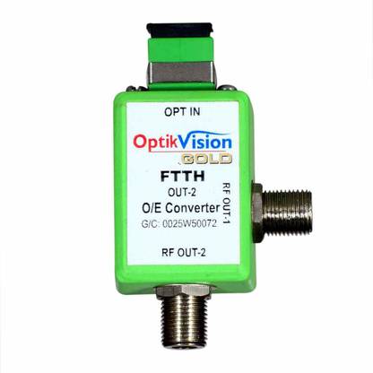 optik vision gold FTTH Optical Receiver Fiber Powerless Node (2 Way) Coaxial Wire Connector