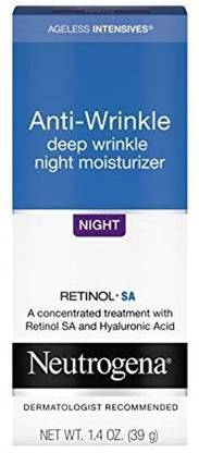 NEUTROGENA Ageless Intensives Anti-Wrinkle Deep Wrinke Night Moisturizer with Retinol-SA and Hyaluronic Acid 1.4 Oz