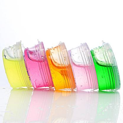 Little's Cry crystal development Soft Play Dough Crystal Mud Toy Clear Slime Clay For Vision Hands-on Brain Crystal Soft Slime Transparent Magic Mud Non Toxic Kit in Assorted Colors Set Toy for kids (5p