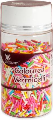 Blossom Coloured Vermicelli Sprinkles for Cake Decoration Edible Toppings for Baking Donut Cupcake Jimmies Sprinkles