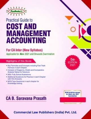 Practical Guide To Cost And Management Accounting For CA Inter New Syllabus