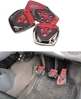 SRPHERE 3 Pcs Generic Non-Slip Racing Sport Manual Car Truck Pedals kit Pad Covers Set-Universal car Car Pedal Red Car Pedal