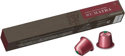 Nespresso Single Origin Sumatra Coffee Pods 10 Capsules Roast & Ground Coffee