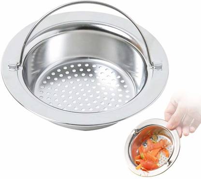 SHAFIRE Stainless Steel Home Kitchen Sink Drain Stopper Basket Strainer Waste Plug Colander