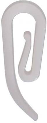 VicTac White PVC Fish Hook ring for M Track Curtain Channel Curtain Ring with Hook