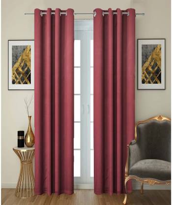 Kapoor Handloom 153 cm (5 ft) Silk Window Curtain (Pack Of 2)