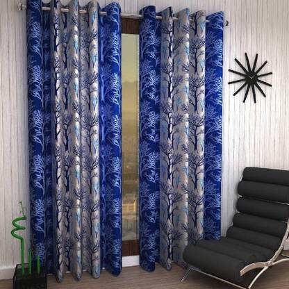 Kingly Home 214 cm (7 ft) Polyester Room Darkening Door Curtain (Pack Of 2)