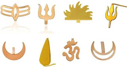 DULCI Spiritual Charm Forehead Tilak Teeka Puja Tool Applicator Stamp Daily Usage and Occasionally Deity Ornaments for Unisex (Pack of 8) Deity Ornament