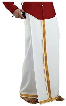 Tharun Velcro Dhoti with Pocket Solid Men Dhoti