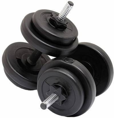 COGNANT FITNESS 22kg (3kg*4 + 2.5kg*4) PVC Weight Plates + 2 Rods Adjustable Dumbbell