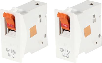 CONA Modular MCB 16A SP -C Type, Pack of 2|16A SP MCB Switch|16 Ampere Single Pole MCB|Electricial Accessories|Master Switch 10211 MCB