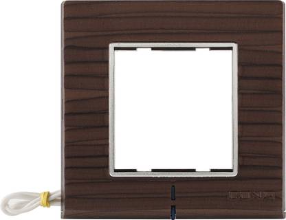CONA Status Axis 2 Modular Plate with Blue LED Indicator, Nat. Wood - Single|2 Module Switch Plates|Cover Plate|2M Polycarbonate Switch Frame Wall Plate