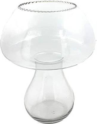 Virya Mushroom Shaped Bowl,GlassVase for Home/Office Decoration (without flowers) Glass Vase