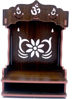 Rudrax Handmade Beautiful Wooden Temple/ Home Temple/Puja Mandir/Wall Hanging and Table Top Home Mandir Temple /Home Decor Beautiful Wooden Temple Engineered Wood Home Temple