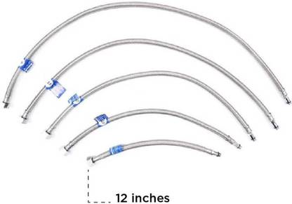 Continental PVC CONNECTION PIPE with ABS Nuts 12 inches Hose Pipe