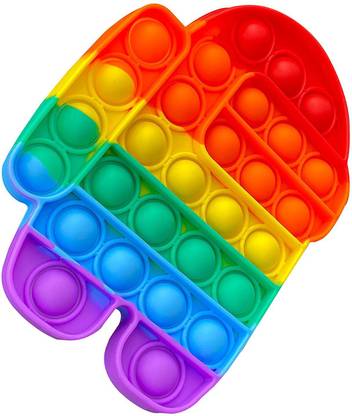 VIBOTON Pop it Fidget Toys, Robot Kids Toys Simple Dimple, Push Bubble Fidget Sensory Rainbow Toy, Stress Relief Figit Toy, Popit Birthday Gift for girls boys children adult kid (robot rainbow fidget)