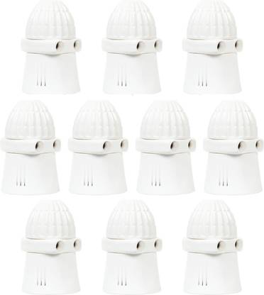 CONA 2286 Bulb Holder Parallel Adapter with Plug and Light Socket, Multi Parallel Holder, White Plastic Light Socket