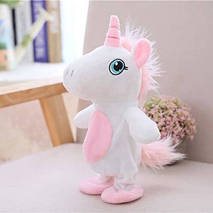 NIYAMAT Pro Talking Unicorn Repeat What You Say Toy - Walking?Rhyme Singing Stuffed Talking Animals?Plush Interactive Talking Unicorn Toys,Fun