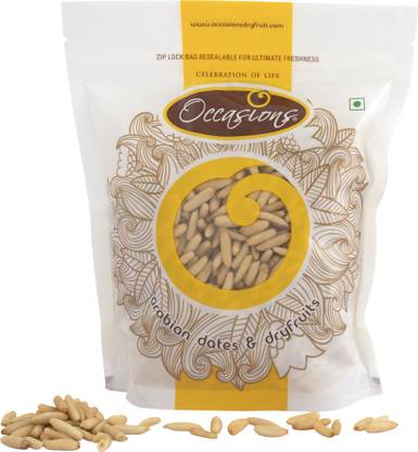 Occasions Jumbo Pine nut (Chilgoza Seeds) without Shell - Pack of 2 (500gms each) Pine Nuts
