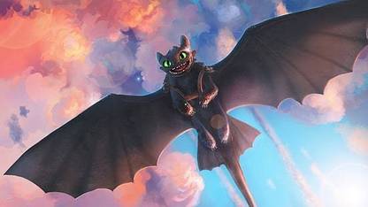 Toothless Night Fury Dragon Poster Paper Print