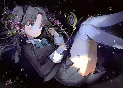Fate Series Anime Type Moon Tohsaka Rin Poster Paper Print