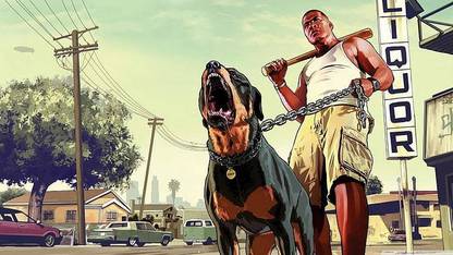 Grand Theft Auto V Dog Rottweiler Video Games Poster Paper Print