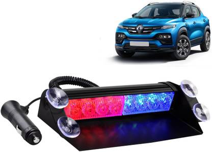 Selifaur 311 - 8 LED High Intensity Windshield Emergency Strobe Lights || Vehicles Interior Roof Hazard Warning LED Flash Light (Blue&Red)for Kiger Car Flashlight Holder