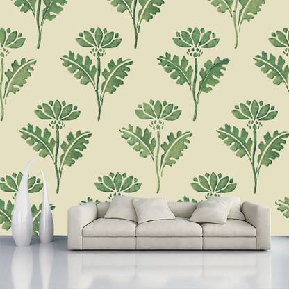 Decorative Production Vinyl Decorative Green Wallpaper