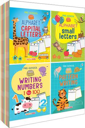 Learn and Practice ABC Capital Letters, Small Letters, Number 1-100, Pattern Writing