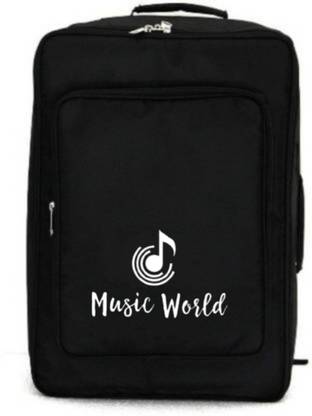 Music World Cajon Black Heavy Thick Padded Bag with 1 Pocket, Shoulder Straps & Handles (Fit For 20X12X12 Inches Cajon) red Cajons Cajons