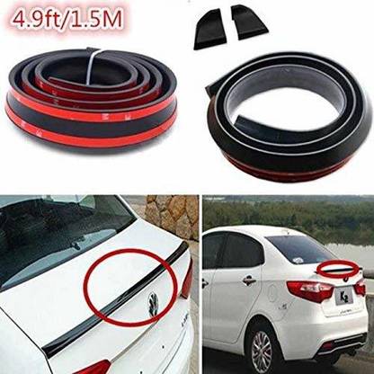 Automaze Matte Finish Samurai Cuttable Car rear trunk wing lip/Spoiler - Universal For Car Spoiler