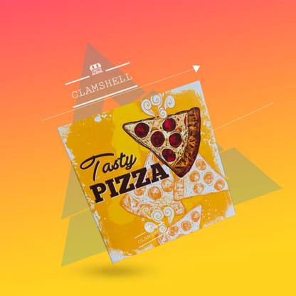 CLAM SHELL Pizza Box Paper Packaging Box