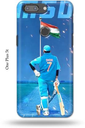 CHHAAP Back Cover for Oneplus 5T Polycarbonate MS Mahendra Singh Dhoni Printed Hard Back Cover|Case FK0-44