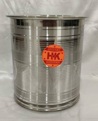 Super HK Stainless Steel Atta Tanki/Pawali 16 L Drum