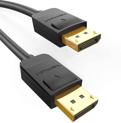 VEnTIOn HDMI Cable 2 m HD Displayport Cable Video Audio DP to DP Cable Male to Male 4K@60Hz 1080P Adapter Cable for HDTV Projector Display Monitor etc HACBH (2M, Black)