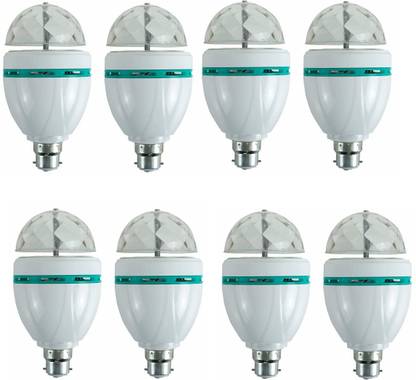Ajod LED Crystal Rotating Bulb pack of 1 Single Disco Ball