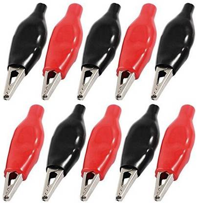 samest Alligator Clip 10PCS - 35 MM Small Size Red and Black Crocodile Clips Test Leads Electronic Components Electronic Hobby Kit