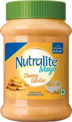 Nutralite Cheesy Garlic Eggless Mayonnaise| With Vitamin A, D2 & E