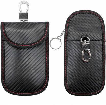 gustave Keychain Bag, car RFID Signal Blocking Bag, Keychain Protector, Black Anti-Theft Signal Blocker, Remote Access Protective Cover Key Chain