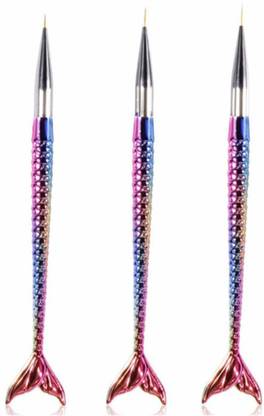 Bombastic 3pcs Strip Brush for Detailing, Blending, painting Nail Art