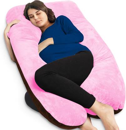 Daddy Cool velvet U shaped Reversible Microfibre Solid Pregnancy Pillow Pack of 1