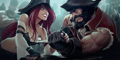 League Of Legends Pirates Miss Fortune League Of Legends Gangplank (Video Game) Poster Paper Print