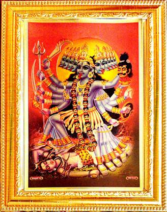 SUNINOW Kali maa photo frame| GOD PHOTO FRAMES | Hindu god photo | bhagwan photo Religious Frame
