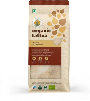 Organic Tattva Rice Rava Idli Idli Rice (Unpolished)