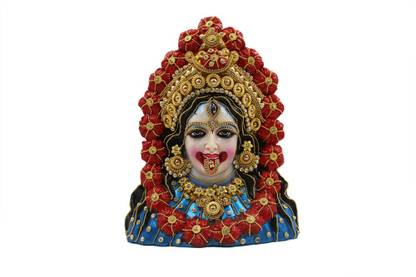 ESVAR STONECRAFT Polyresin Handcraft Statue Of Tara Maa (KALI MATA) In Big Size With Fully Decorate And Dynamic Colour. (H X W X D = 29 X 20 X 10) Decorative Showpiece  -  29 cm