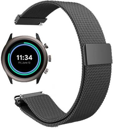 Appysun Fossil Sport Smartwatch 43mm Black Strap Smart Watch Strap